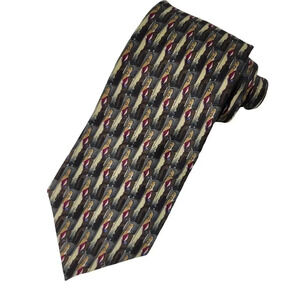 J. Garcia Silk Necktie Men's Twittering Machine #52 Foulard Geometric Print